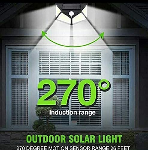100 LED Solar Security Light with Motion Sensor - ABS Waterproof Wall Light for Deck, Garage & Outdoor - 3 Lighting Modes - Solar Powered Security Lighting for Home, Garden & Pathway Safety