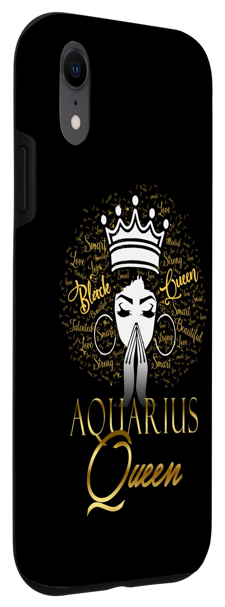 iPhone XR Praying Aquarius Queen Case - Black Lives Matter Zodiac Design, Perfect for Birthdays, Daily Use, and Gift Giving