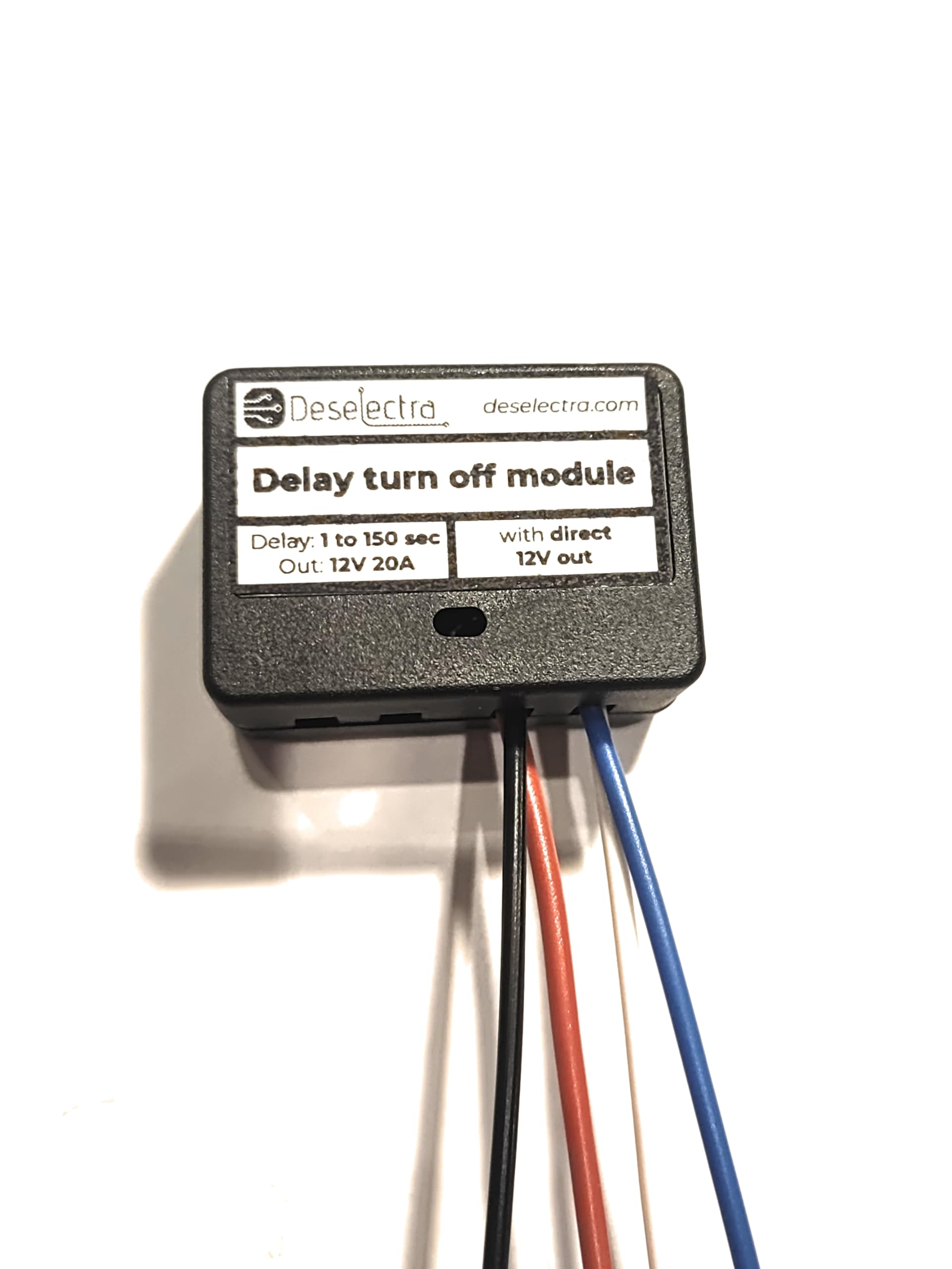 12V Car Timer Switch Relay Kit - 1-150s Adjustable Delay Off Box, 20A Direct Control for Automotive Lights, Fans & Accessories | Perfect for DIY Car Mods & Electrical Projects