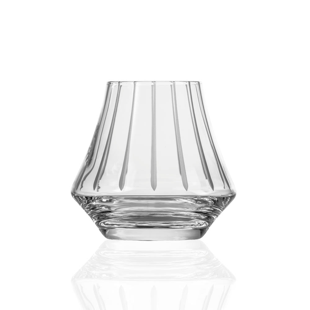 Mid Century Modern Whiskey Glasses Set of 12 - 9.8oz Crystal Clear Barware for Bourbon, Scotch & Cocktails - Perfect for Home Bars, Dinner Parties & Gifts