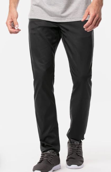 Travis Mathew Men's Open to Close Pant - Comfortable Stretch Dress Pants for Work & Travel - Black (Casual Office, Business Meetings, Commuting)