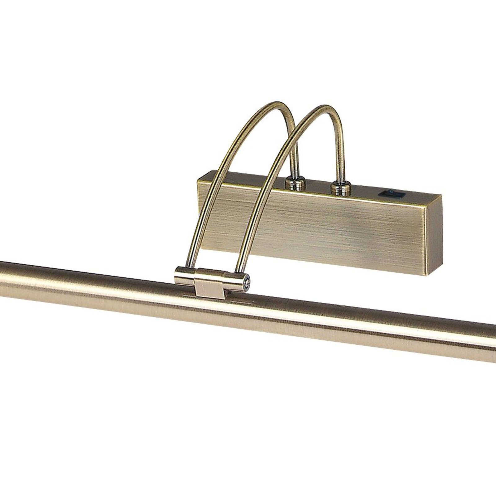8343AB Antique Brass LED Picture Light with Switch - Wall Mounted Art Lighting for Paintings, Photos & Mirrors - Perfect for Galleries, Living Rooms & Bedrooms