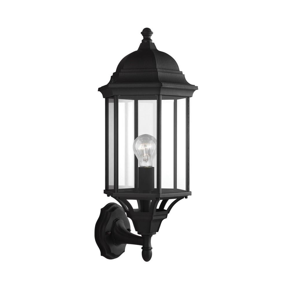 Large Black Outdoor Wall Lantern with Incandescent Lighting - Traditional Exterior Fixture for Porch, Garden & Patio Decor - Model 73-Bel-2288945