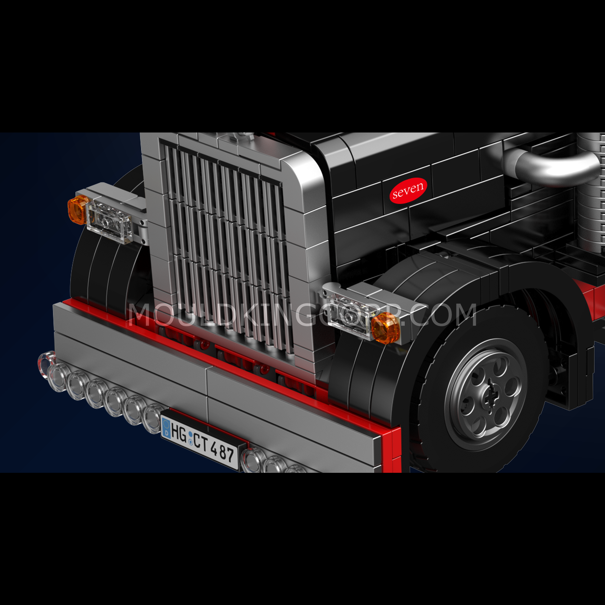 Mould King 10037 American Truck Building Set - 1,797 Piece Construction Toy for Kids & Adults | STEM Learning, Gift Idea, DIY Model Kit for Home Display & Playtime Fun