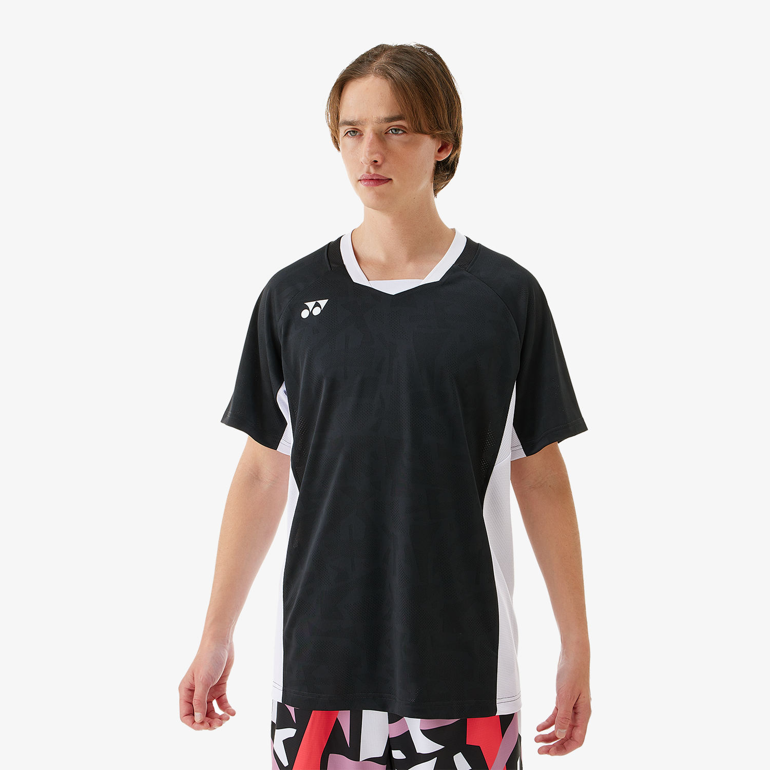 Yonex Men's Crew Neck Performance Shirt 10634 - Black - Breathable & Moisture-Wicking for Tennis, Golf & Casual Wear