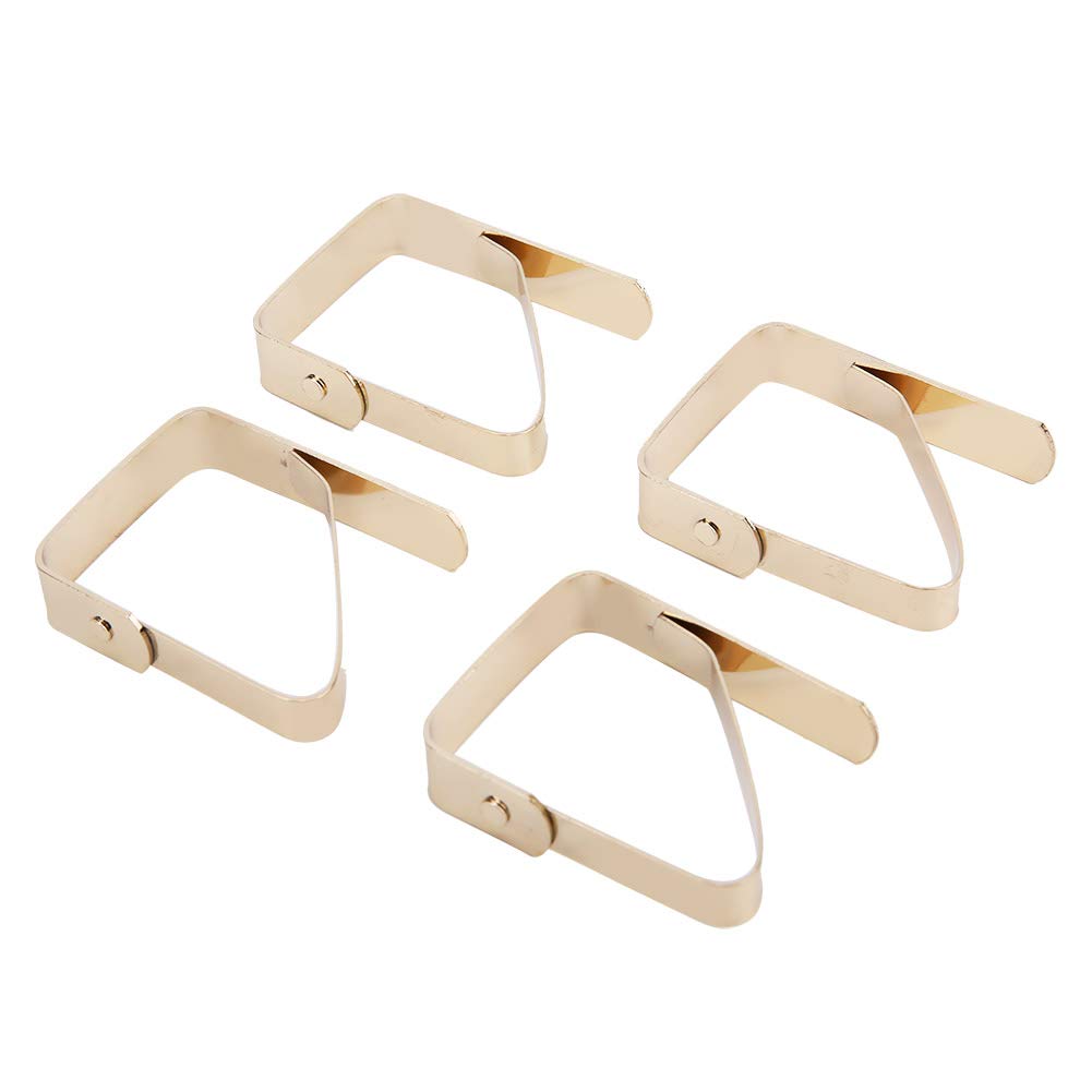 Stainless Steel Tablecloth Clips 4Pcs - Non-Slip Table Cover Clamps for Outdoor Picnics, Parties & Home Decor - Heavy Duty Tablecloth Holder for Round & Rectangular Tables