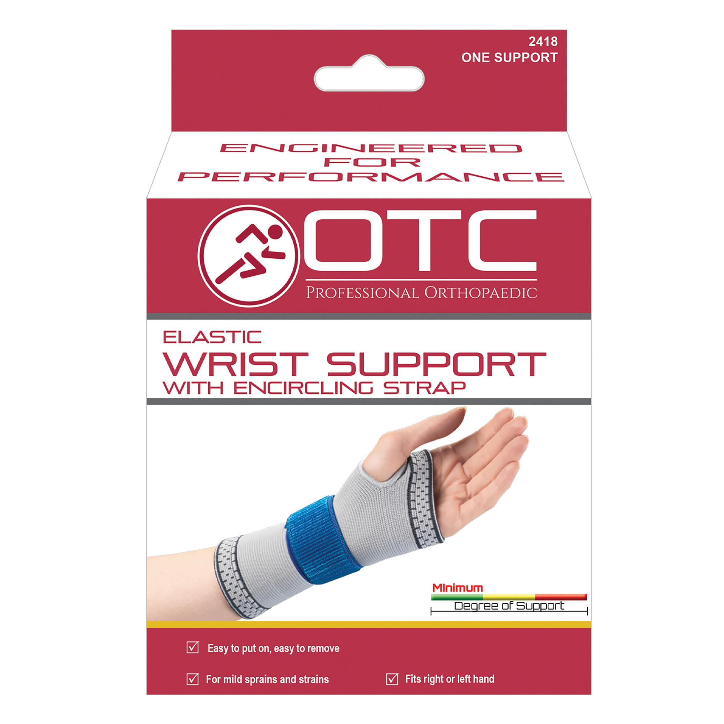OTC Pullover Elastic Wrist Gauntlet - Small Size for Arthritis & Carpal Tunnel Support - Perfect for Typing, Gaming & Daily Activities