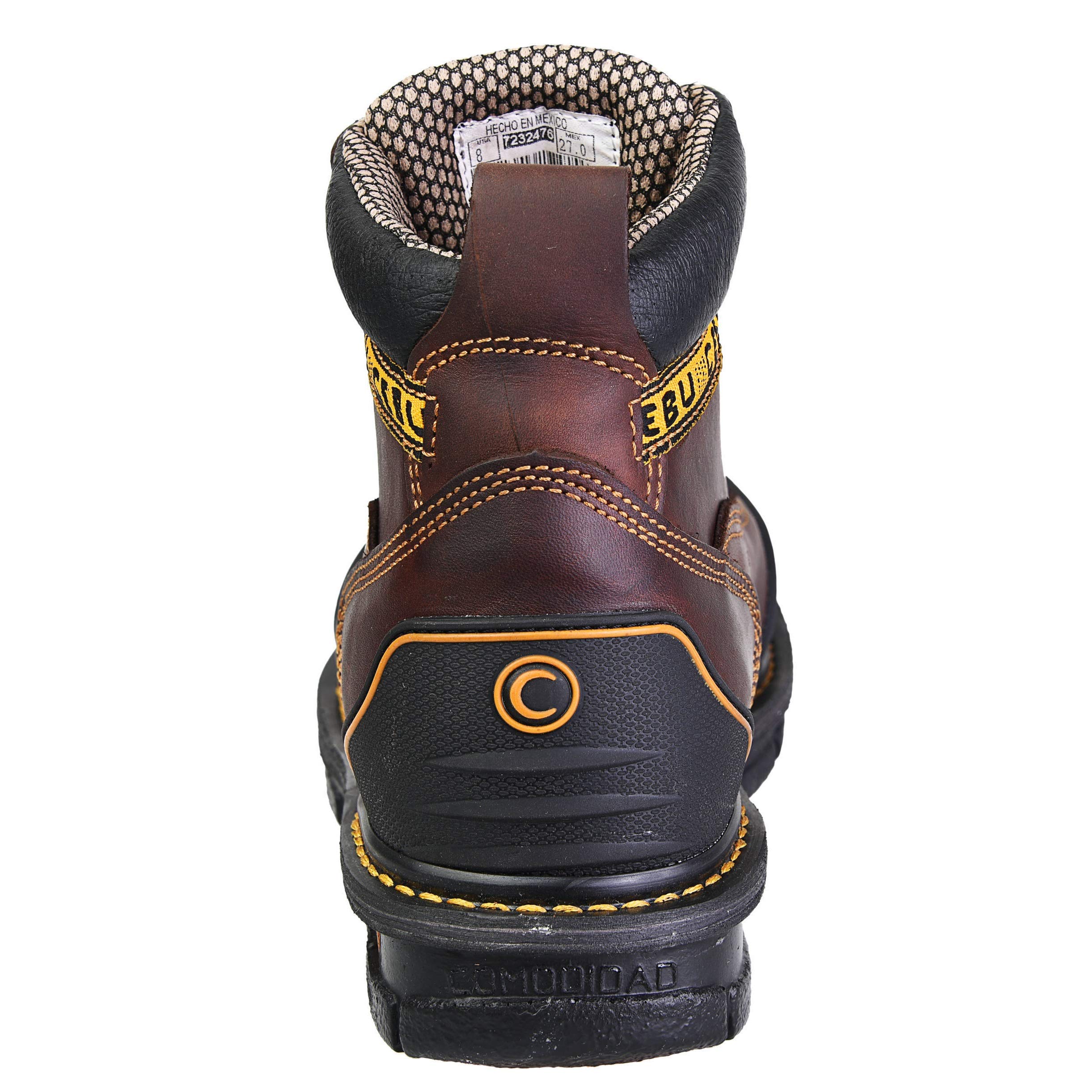 BorceShark Men's 6 Inch Soft Toe Work Boots - Lace Up Ankle Construction Boots with Rubber Shield Protection | Oil & Acid Resistant | Ideal for Manufacturing, Utility, Warehouse Work & Outdoor Labor | Durable Safety Footwear for Construction, Landscaping & Heavy Duty Jobs