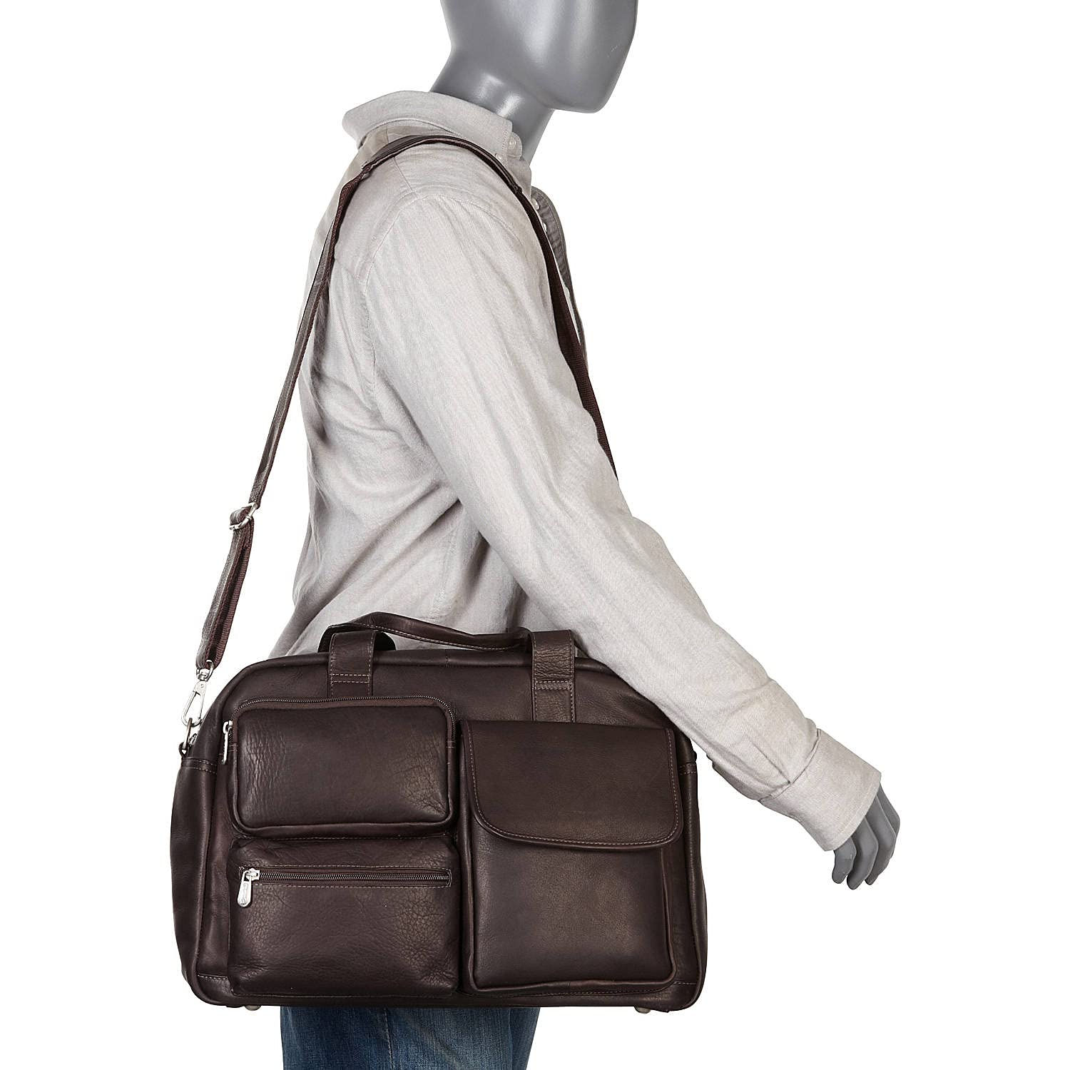 Multi-Pocket Carry-on Luggage - Chocolate Brown Expandable Travel Bag for Women & Men - Perfect for Airplane, Business Trips & Weekend Getaways