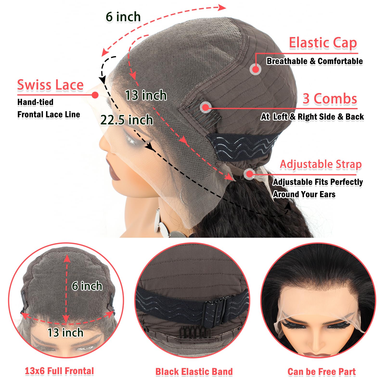 30 Inch Water Wave Lace Front Wigs Human Hair 200% Density 13x6 Wet and Wavy HD Transparent Lace Frontal Wig - Glueless Pre Plucked with Baby Hair for Black Women | Perfect for Daily Wear, Cosplay, and Special Occasions