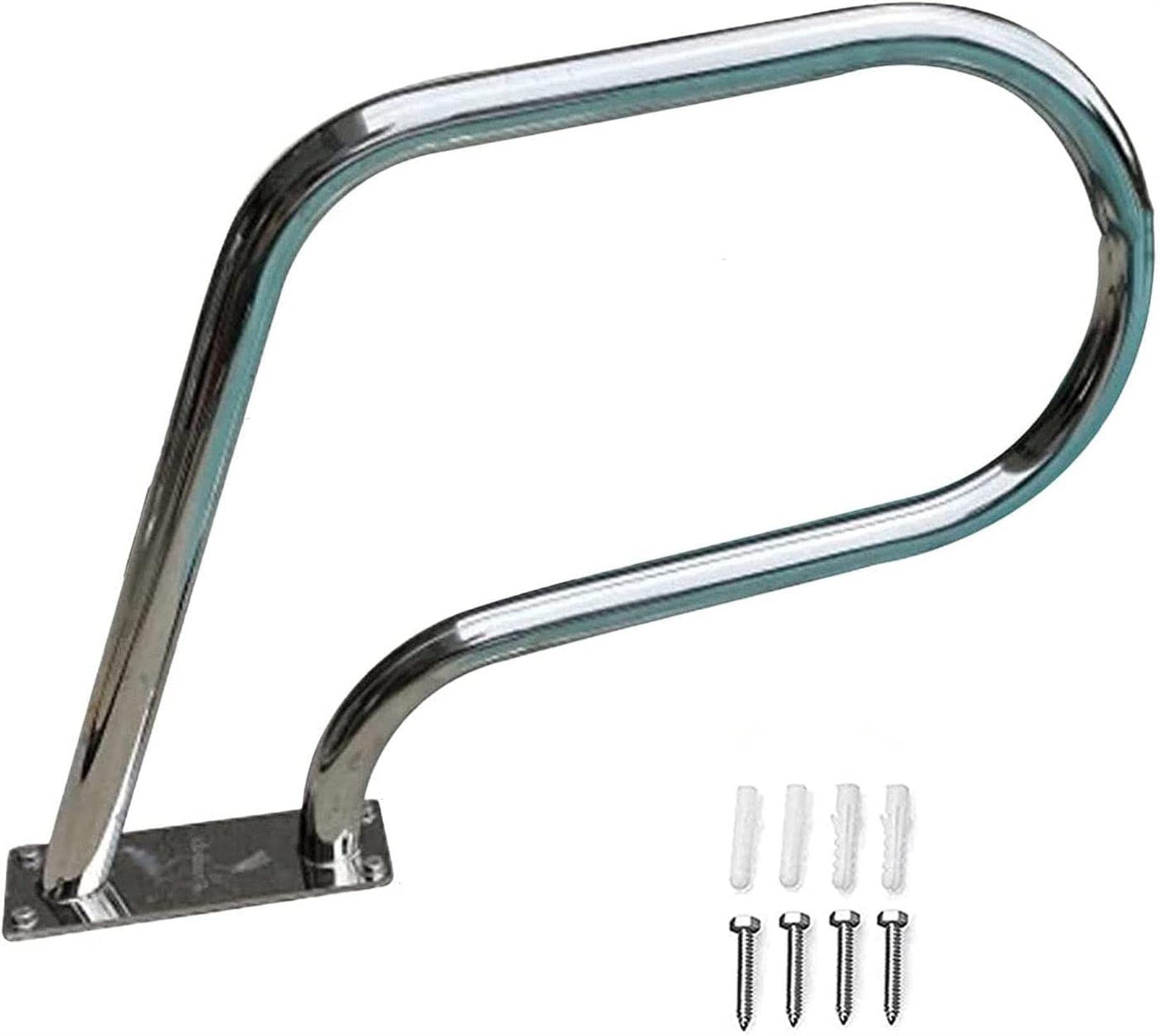 Premium 304 Stainless Steel Inground Pool Hand Rail - Quick Mount Base for Easy Installation | Durable Pool Safety Railing & Grab Bar | Perfect for Swimming Pool Entry/Exit & Elderly Safety Support