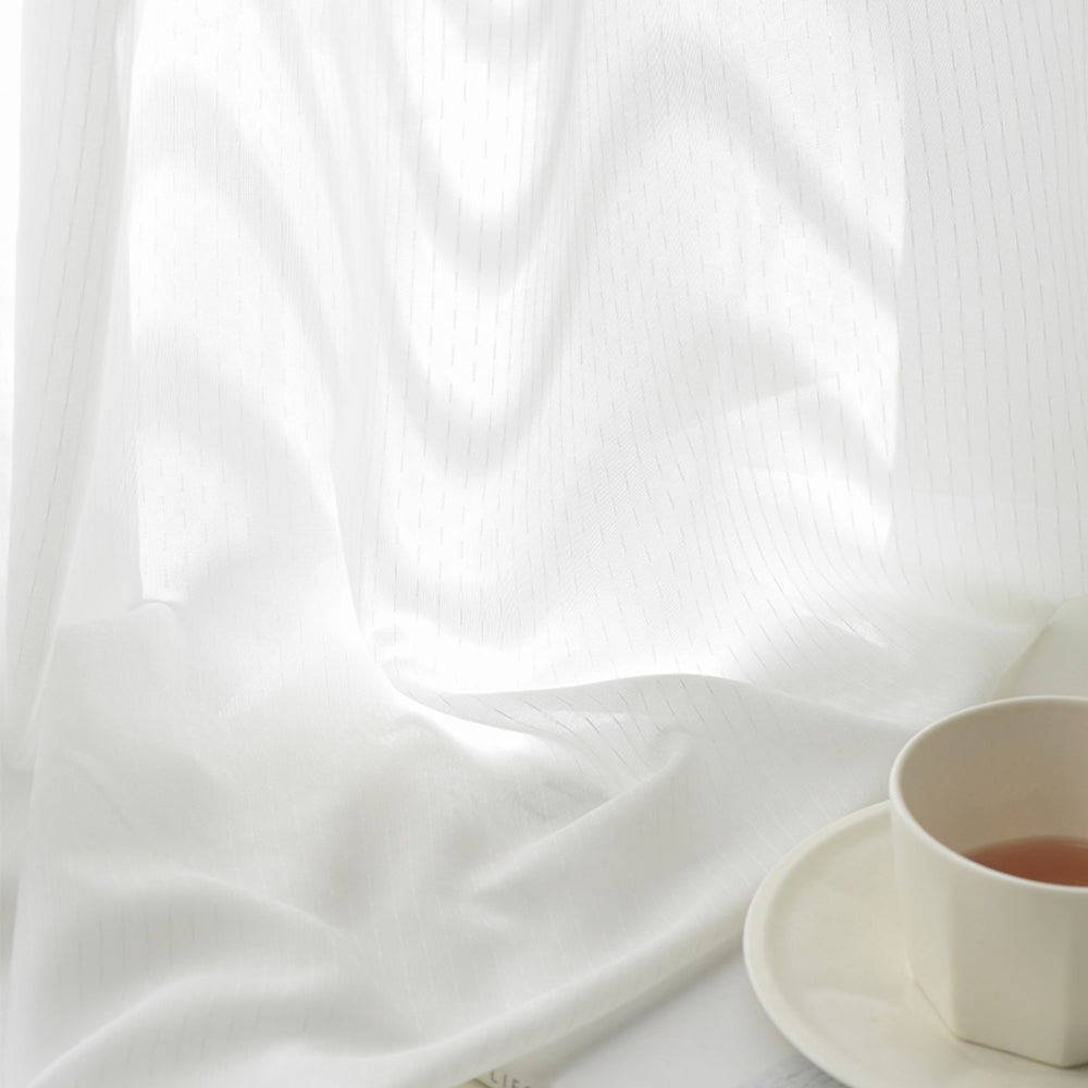 Ultra Scratch-Resistant Waterproof White Sheer Drapes - Lightweight & Breathable Custom Curtains with Soft Top Back Tab | Perfect for Living Room, Bedroom & Home Decor