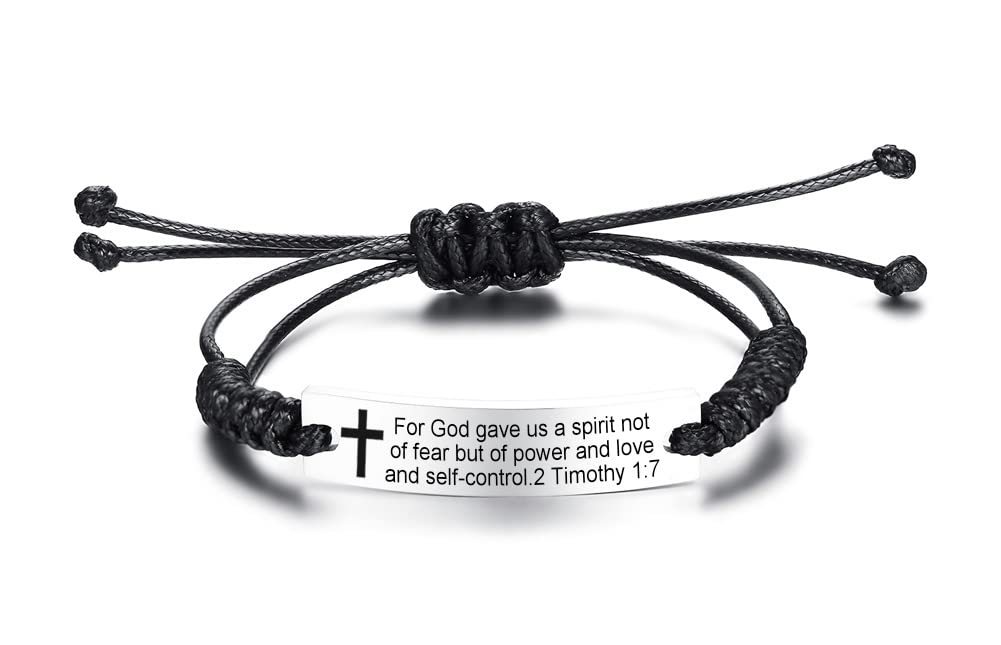 Religious Bible Verse Bracelet - Adjustable Unisex Christian Gift for Christmas & Daily Encouragement