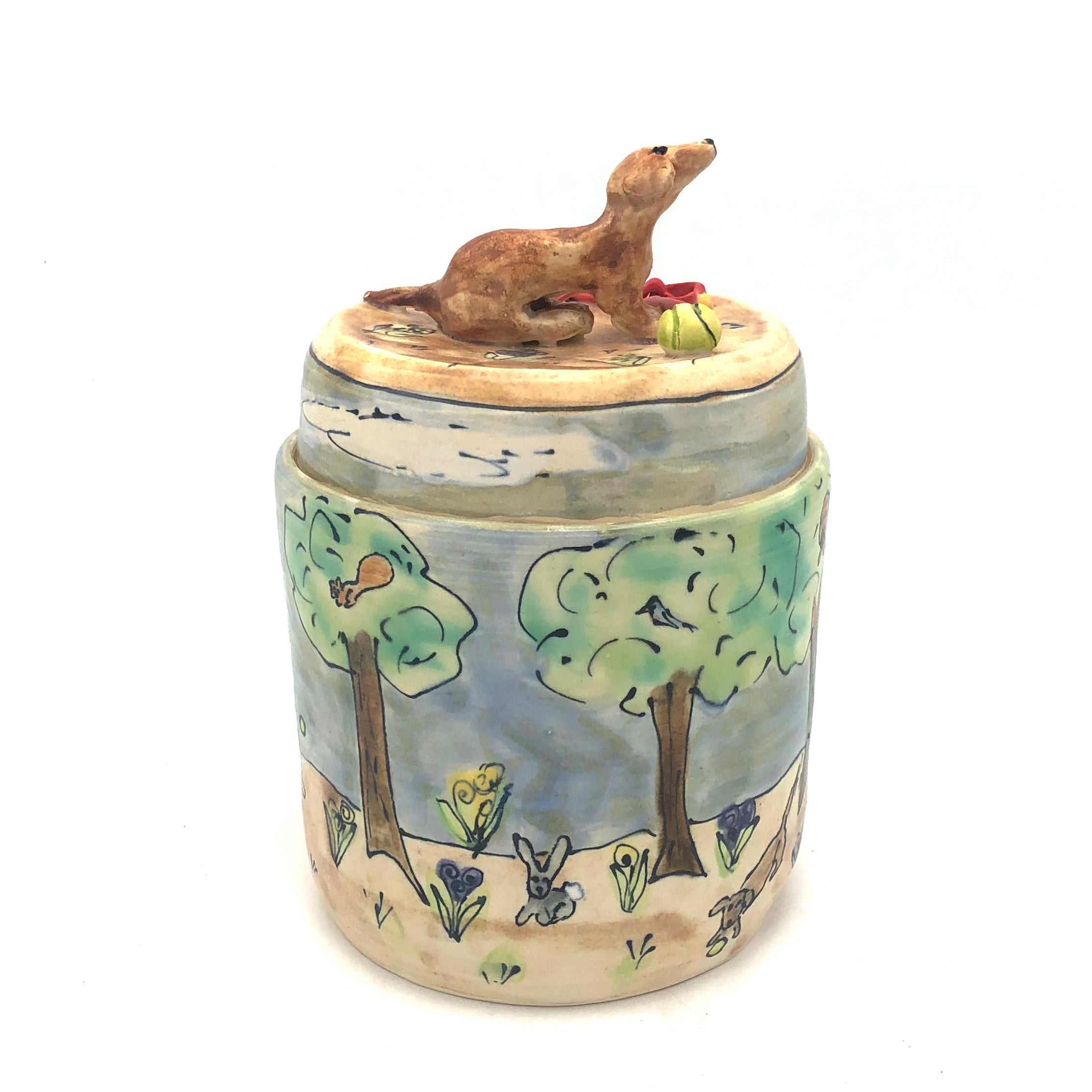 Funny Dog Treat Jar with Playful 'If You Play Ball, I'll Let You Catch It' Quote - Perfect for Pet Training & Dog Lovers' Home Decor #DS1636