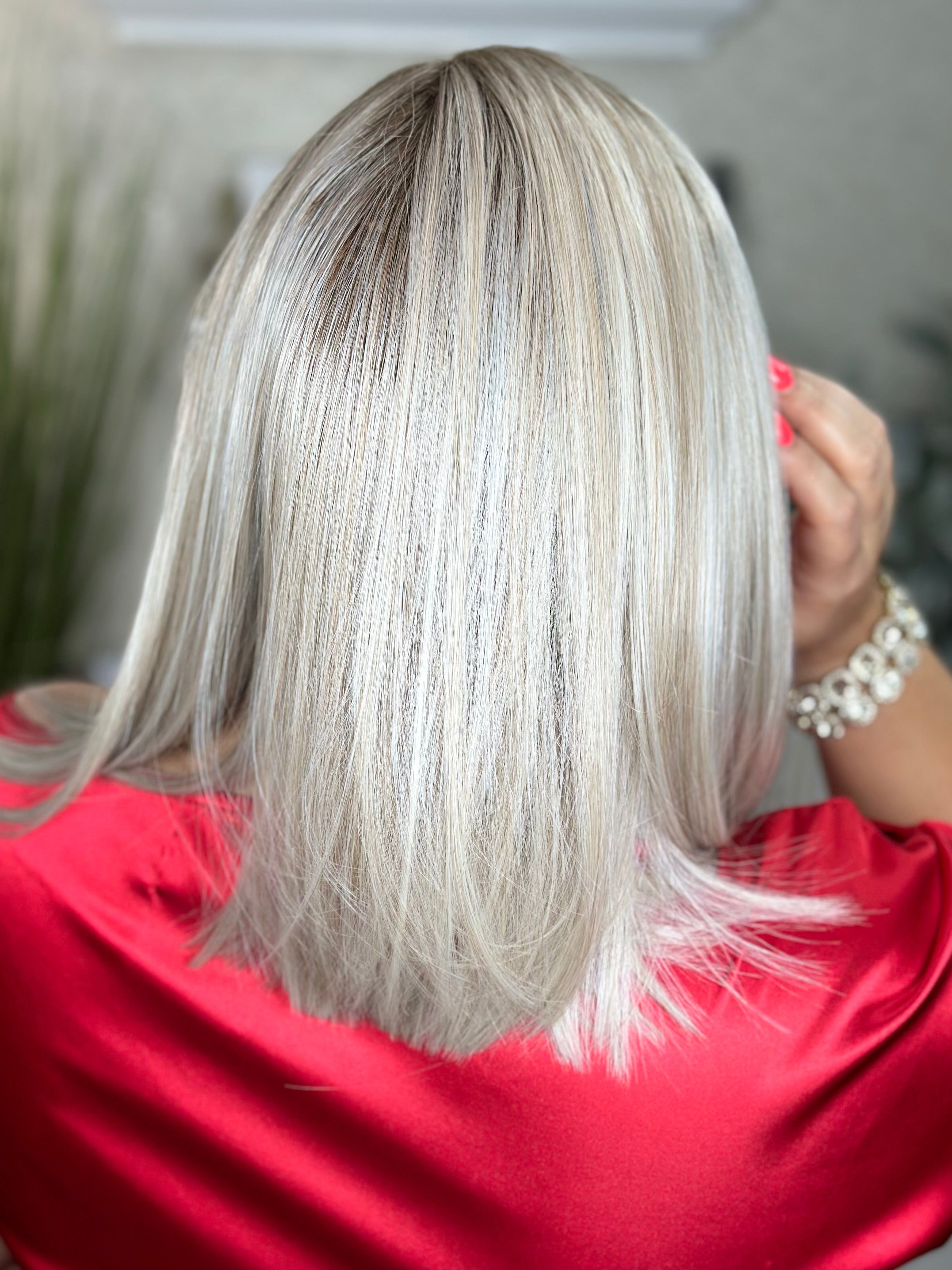 JOYFUL SOUND Ash Blonde Hair Extensions - Premium Clip-in Human Hair for Volume & Length - Perfect for Parties, Weddings & Daily Styling