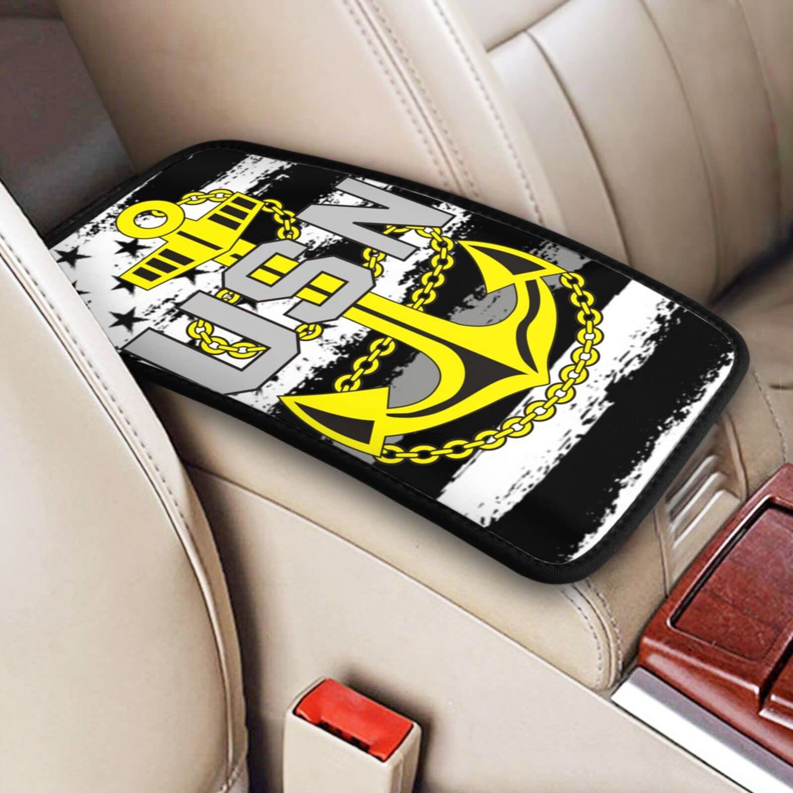 US Navy CPO Chief Petty Officer Retired Car Armrest Cushion - Auto Center Console Pad & Seat Cover Protector for SUV, Truck, Sedan | Comfortable Driving Accessories for Long Commutes & Road Trips