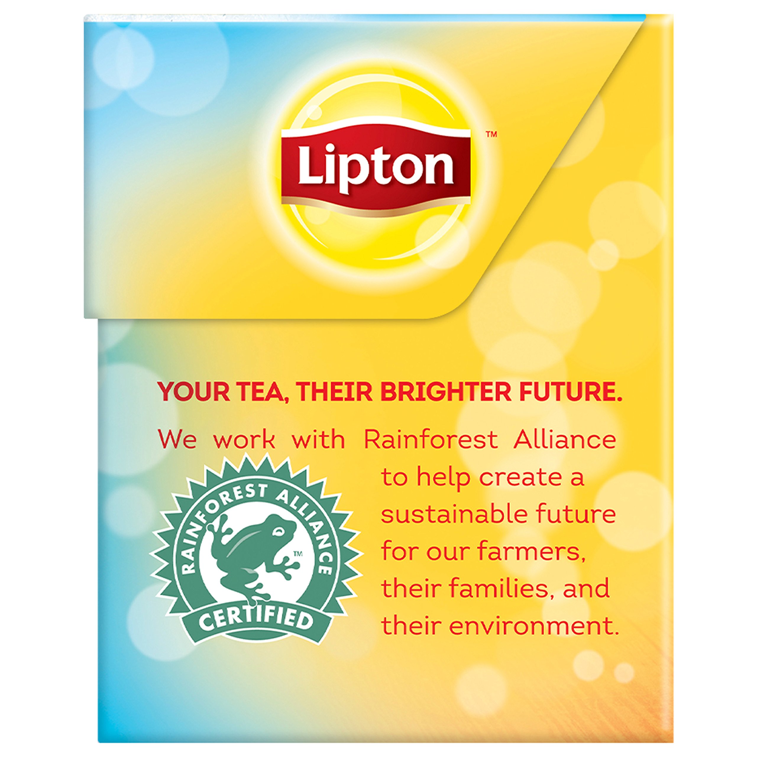 Lipton Cold Brew Family Size Black Iced Tea Bags - 6 Piece Unsweetened Decaffeinated Tea for Refreshing Summer Drinks & Healthy Hydration