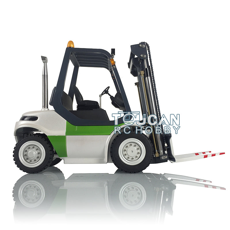 LESU 1/14 Scale RC Hydraulic Forklift Truck with ESC Motor, Realistic Light & Sound, Alloy Wheels & Wooden Pallet - Remote Control Construction Vehicle for Indoor/Outdoor Play & Collectors