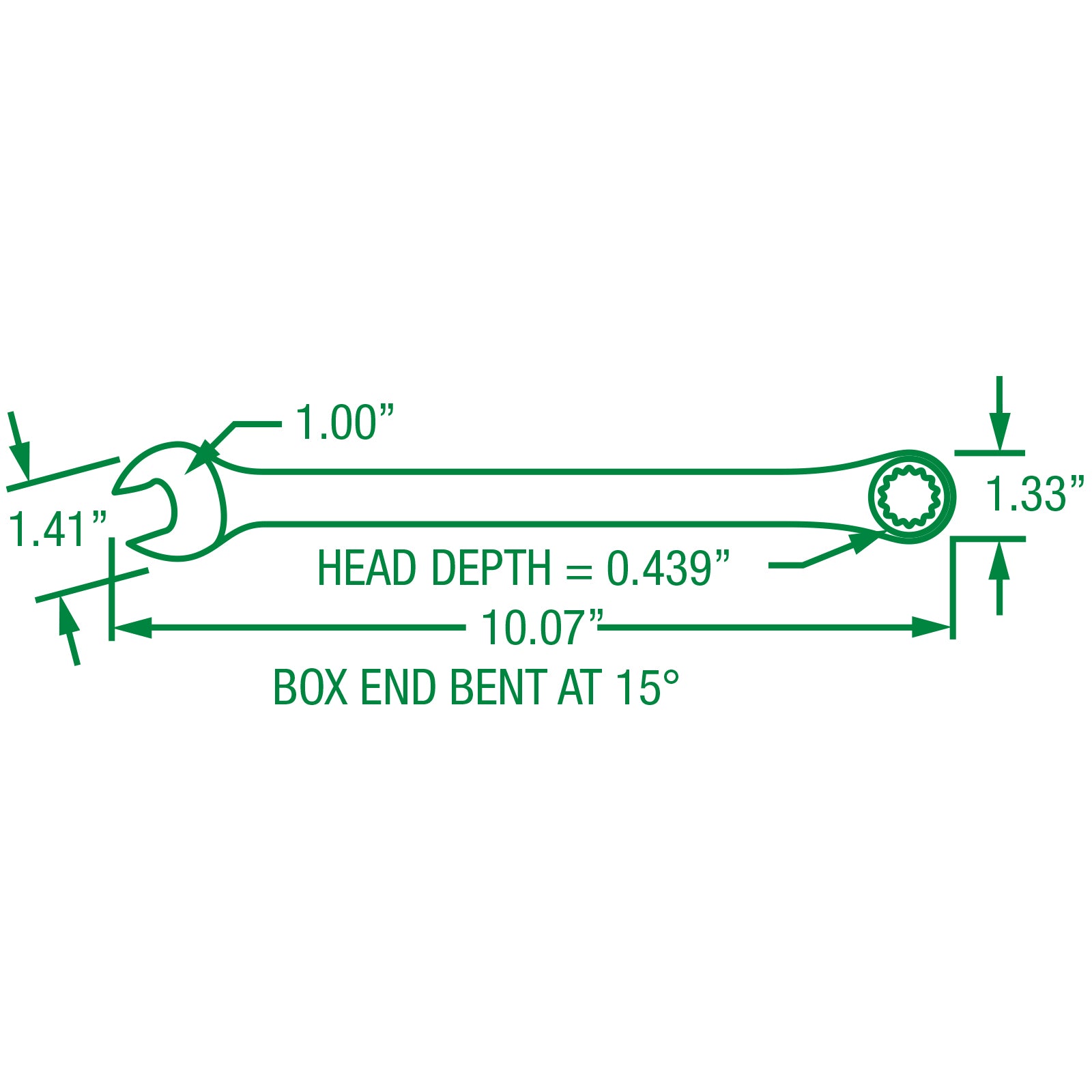 11/16 X Frame® 6 Point Fractional Combination Wrench - Professional Grade Tool for Automotive Repair & DIY Projects