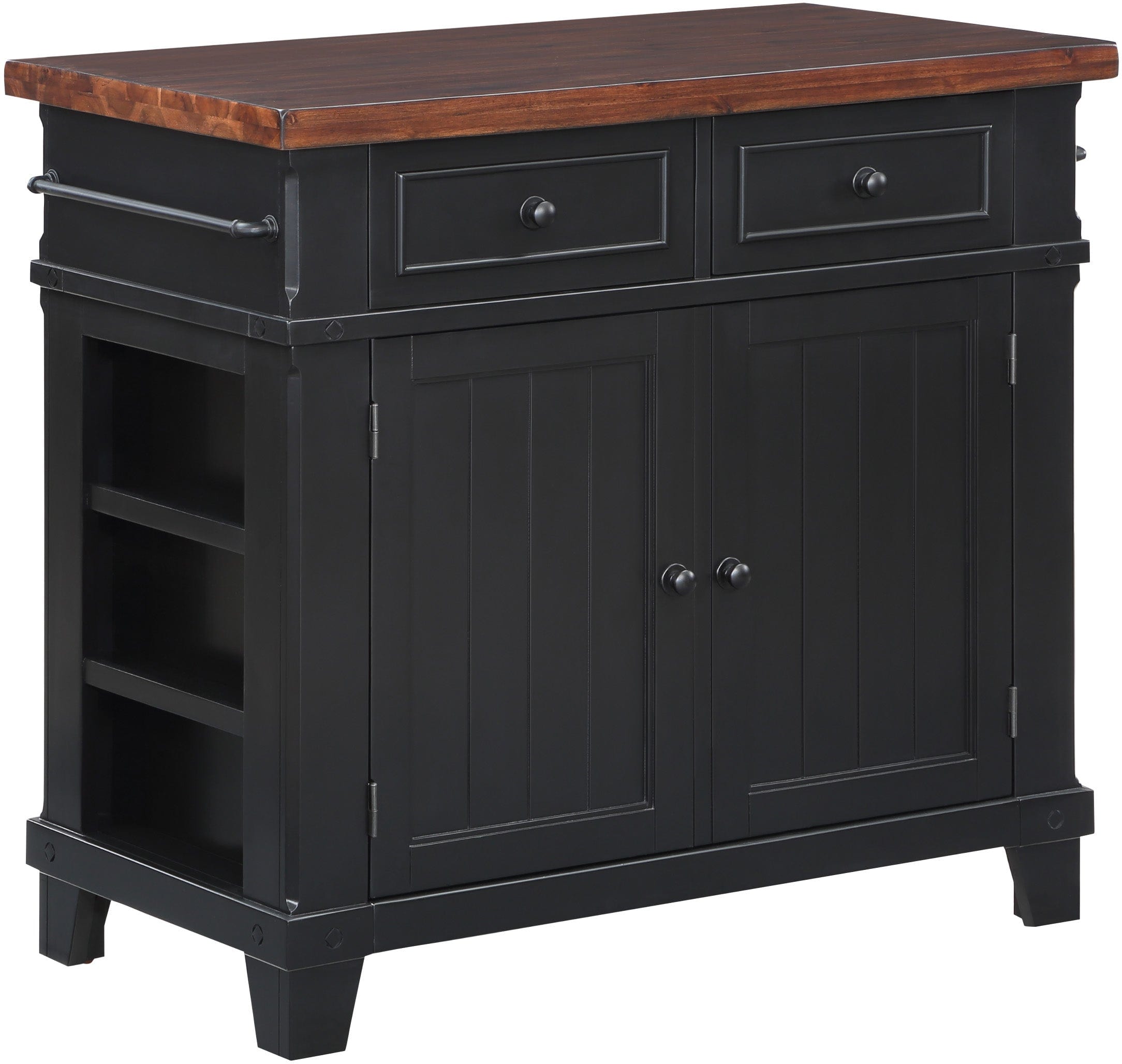 Office Star Madison Kitchen Island with Storage & Wheels [MDS39] - Perfect for Small Kitchens, Food Prep & Extra Counter Space