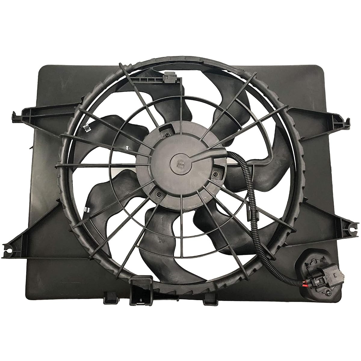 621-477 Engine Radiator Cooling Fan & Shroud Assembly for 2012-2013 Kia Optima, 2011-2013 Hyundai Sonata 2.4L L4 - OEM 253803R170 253803R610 KI3115136 622630 Replacement Part - Perfect for Overheating Prevention & Summer Driving