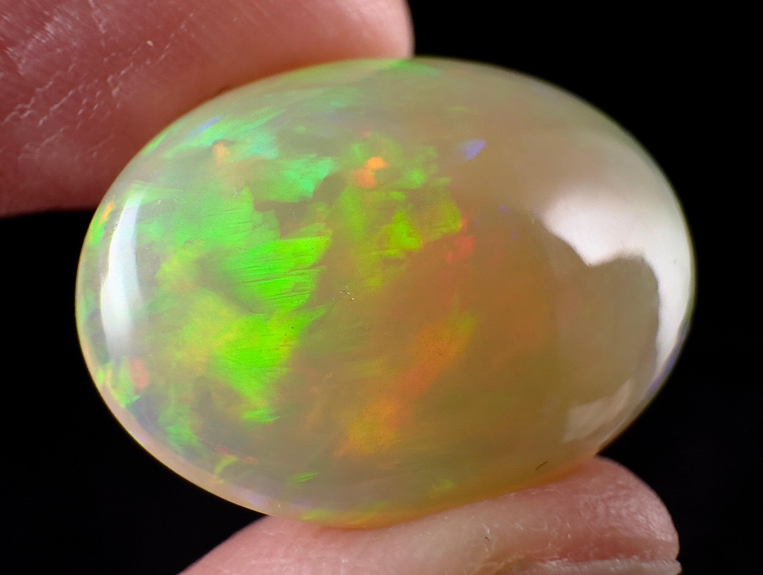 Premium AAA Welo Opal Cabochon for Jewelry Making - Natural Ethiopian Opal Gemstone (Shape 54596) - Perfect for Rings, Pendants & DIY Craft Projects