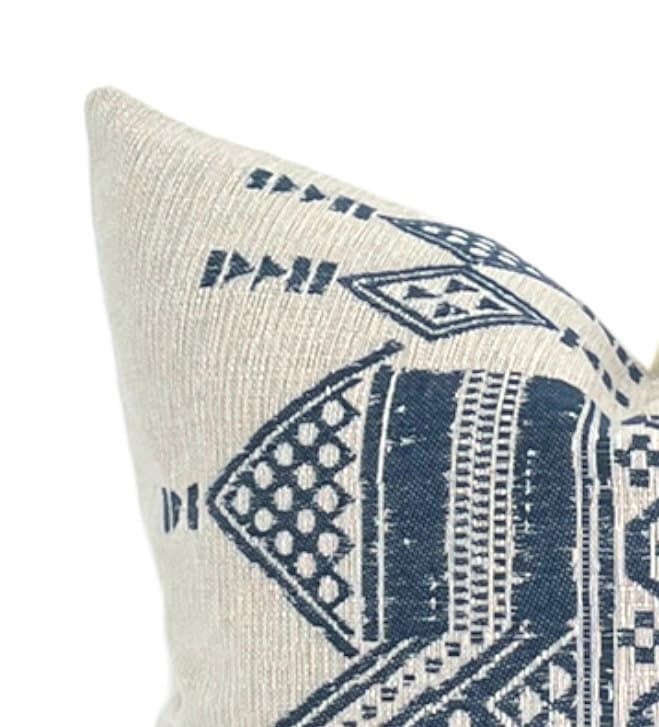 Peter Dunham OUTDOOR Mombasa Indigo on Natural Cotton Fabric - Premium Outdoor Upholstery & Home Decor Fabric for Patio Furniture, Pillows and Curtains