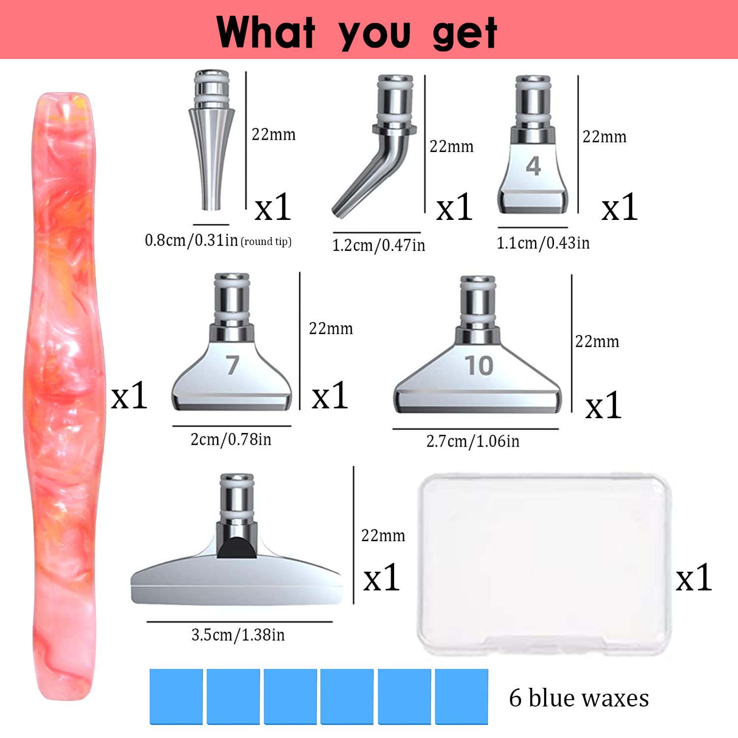 Premium Diamond Painting Pen Kit - Stainless Steel Tips, Wax Clay & Accessories for Diamond Art, Nail Art & DIY Crafts | Perfect for Home Decor, Gift Making & Stress Relief