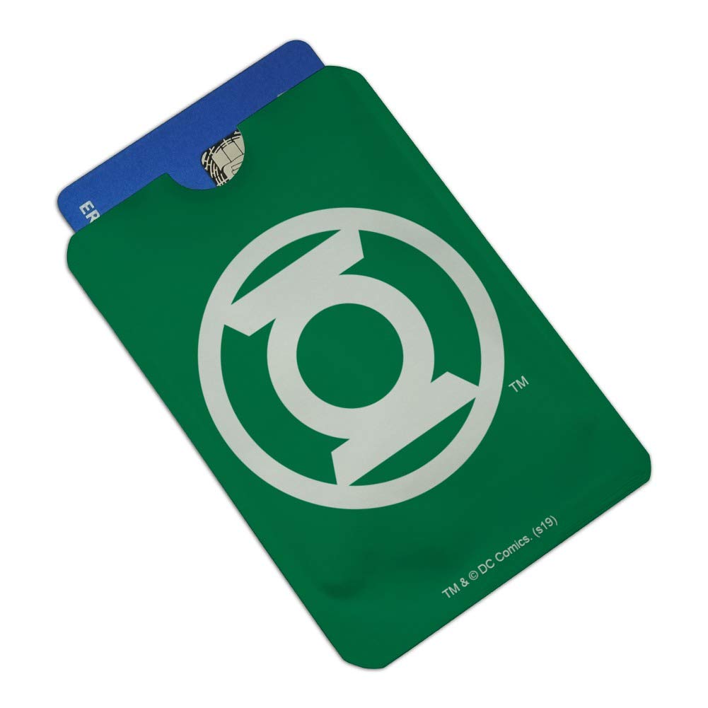 Green Lantern White Logo RFID Blocking Credit Card Holder - Set of 4 Wallet Protectors for Contactless Security | Perfect for Travel, Shopping & Identity Theft Protection