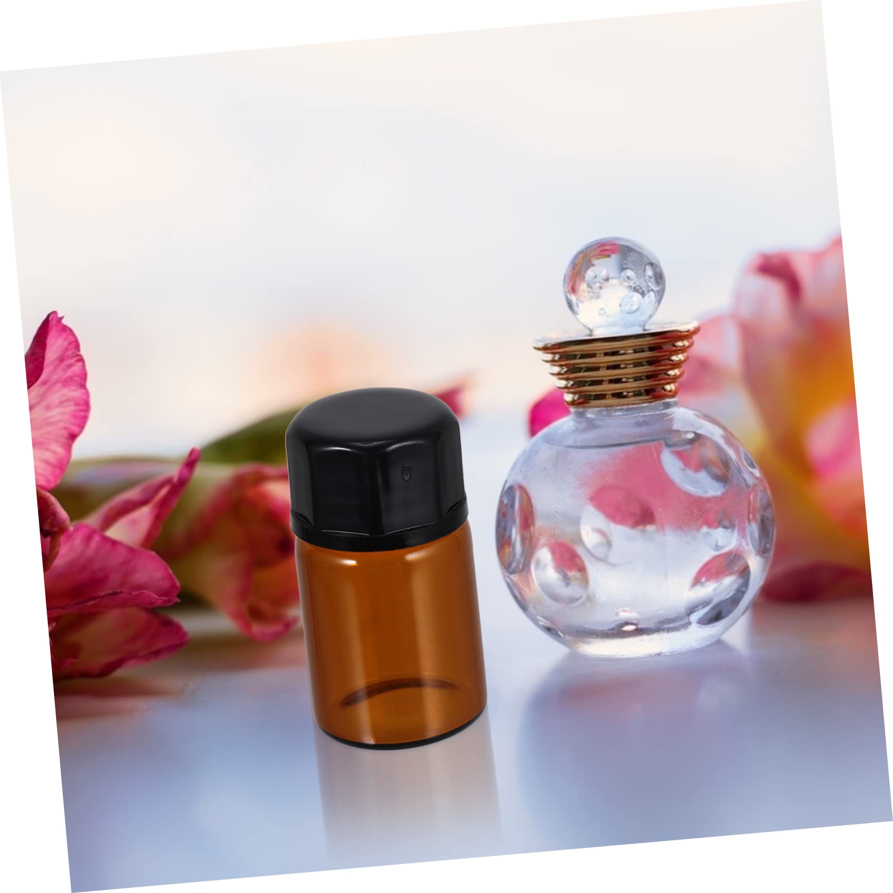150pcs Amber Glass Essential Oil Bottles - Refillable Perfume Jars, Apothecary Sample Containers for DIY Beauty, Aromatherapy & Makeup Storage | Perfect for Home Spa, Gift Packaging & Craft Organizing