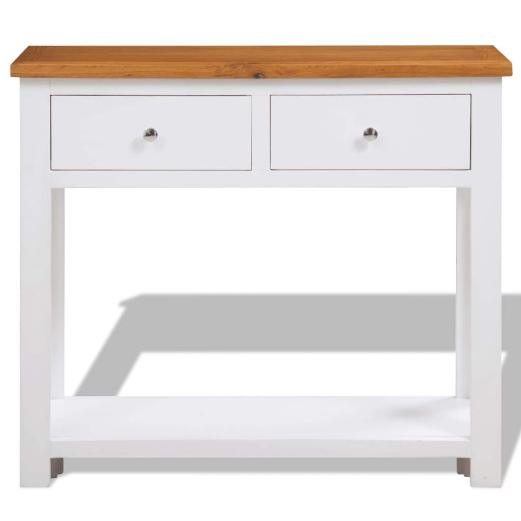 Industrial Sofa Table with Drawers & Storage Shelf - 32.7