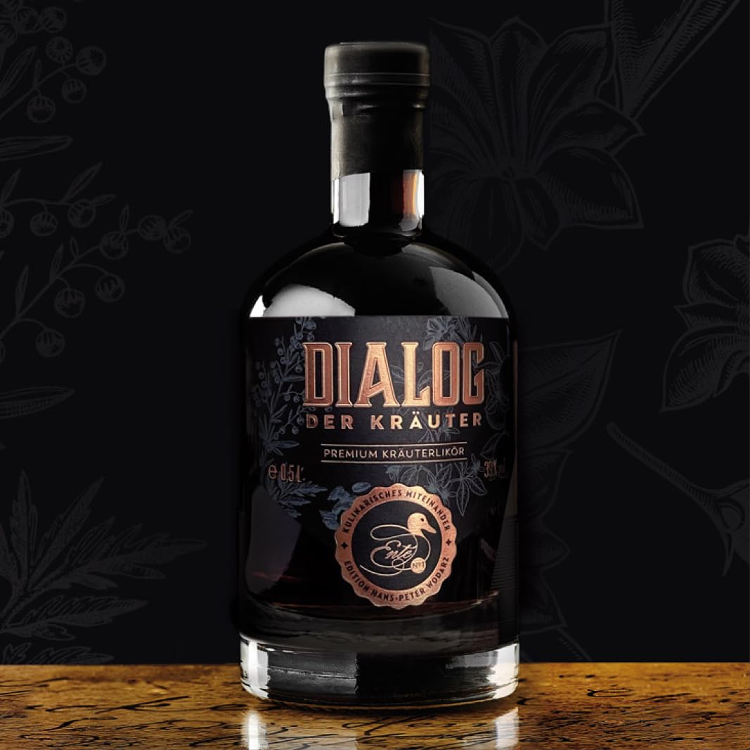 Premium Wajos Dialog der Kräuter Herbal Liqueur 500ml, 39% Vol - Exquisite German Spirit Gift for Men & Women - Perfect for Cocktails, After-Dinner Drinks & Special Occasions