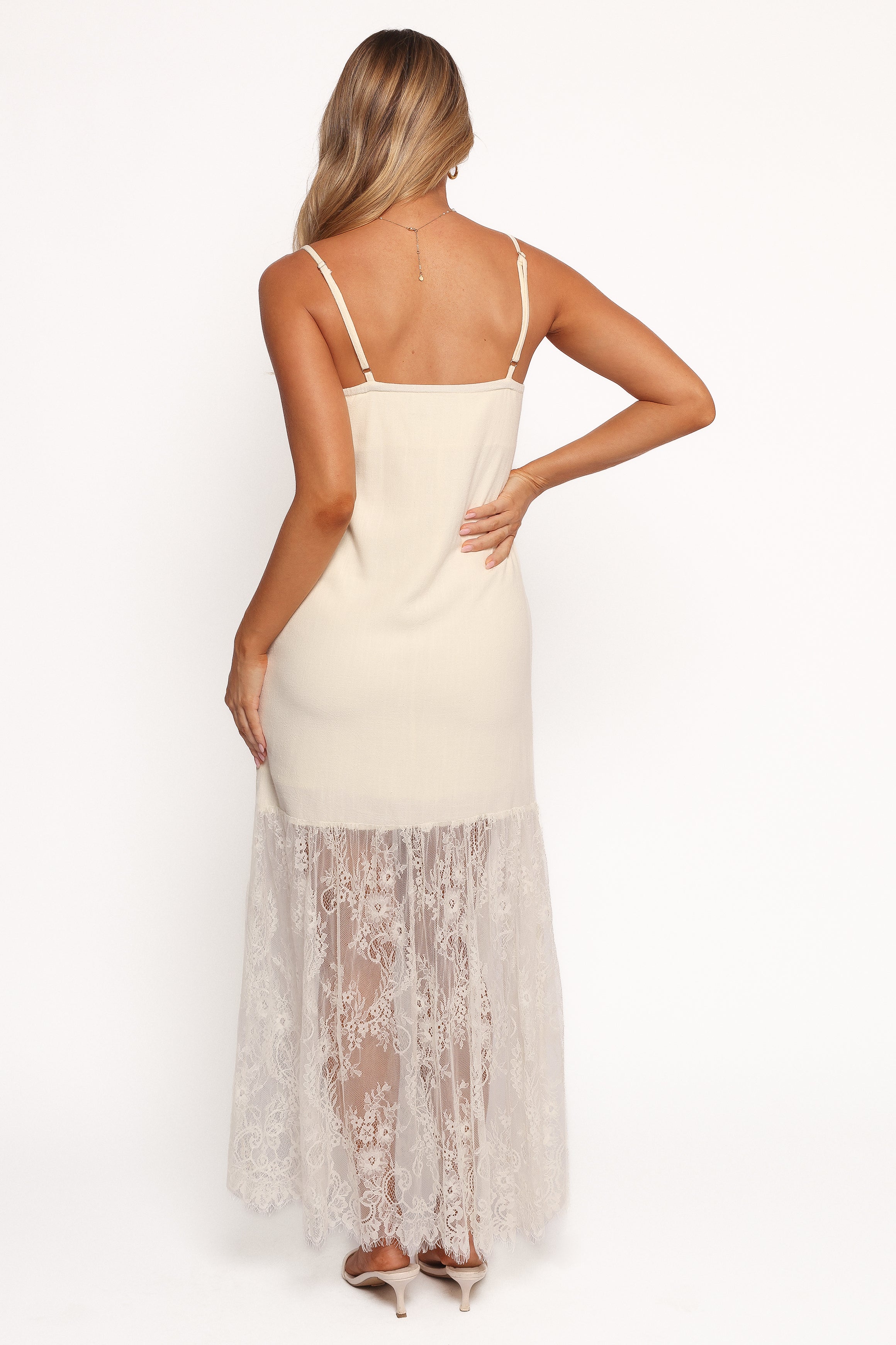 Grant Midi Dress - Cream Flowy Summer Dress for Women | Casual & Party Wear | Perfect for Beach, Brunch, and Date Nights