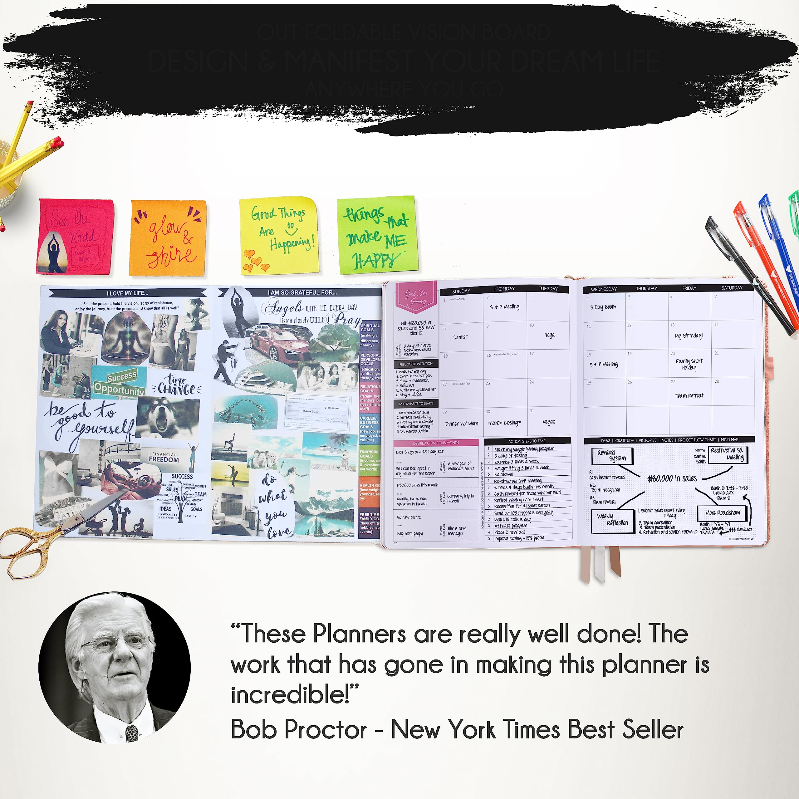 2024-2025 Academic Planner - Weekly & Monthly Productivity Planner with Daily Manifestation Journal | Goal Setting & Gratitude Notebook with Stickers | Dated July 2024-July 2025 | Perfect for Students, Professionals & Organization