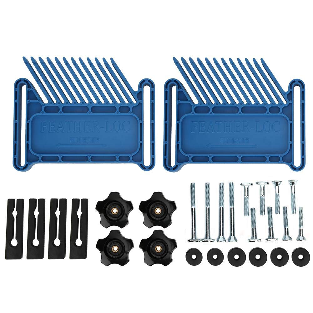 Meiyya 2-Piece Woodworking Feather Board Set - Blue Carpentry Aid for Router Tables & Band Saws | Prevents Kickback | Perfect for DIY Projects, Woodworking Safety & Precision Cutting
