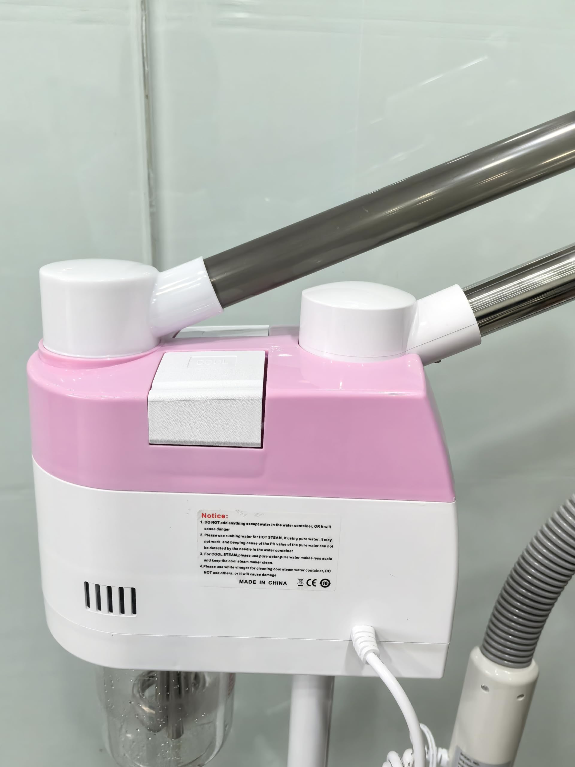 Professional 3-in-1 Facial Steamer with 5X Magnifying Lamp | Hot & Cool Mist Ozone Therapy | Portable Esthetician Steamer on Wheels for Home, Salon & Spa | Perfect for Deep Cleansing, Blackhead Removal & Skin Hydration