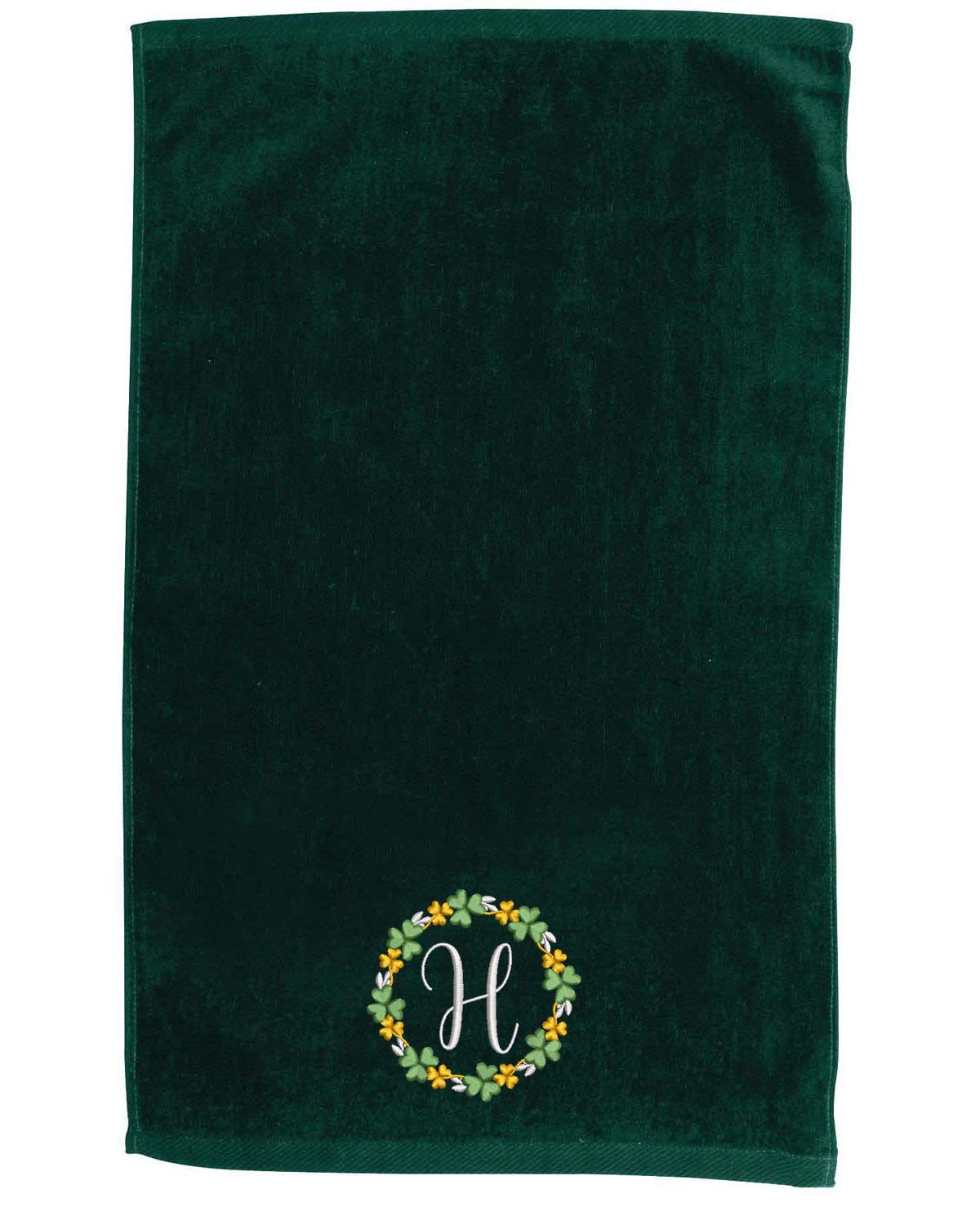 Personalized St. Patrick's Day Hand Towel with Embroidered Initial - 100% Cotton Kitchen & Bathroom Towel for Irish Gifts - Perfect for Home Decor, Housewarming, and Holiday Celebrations