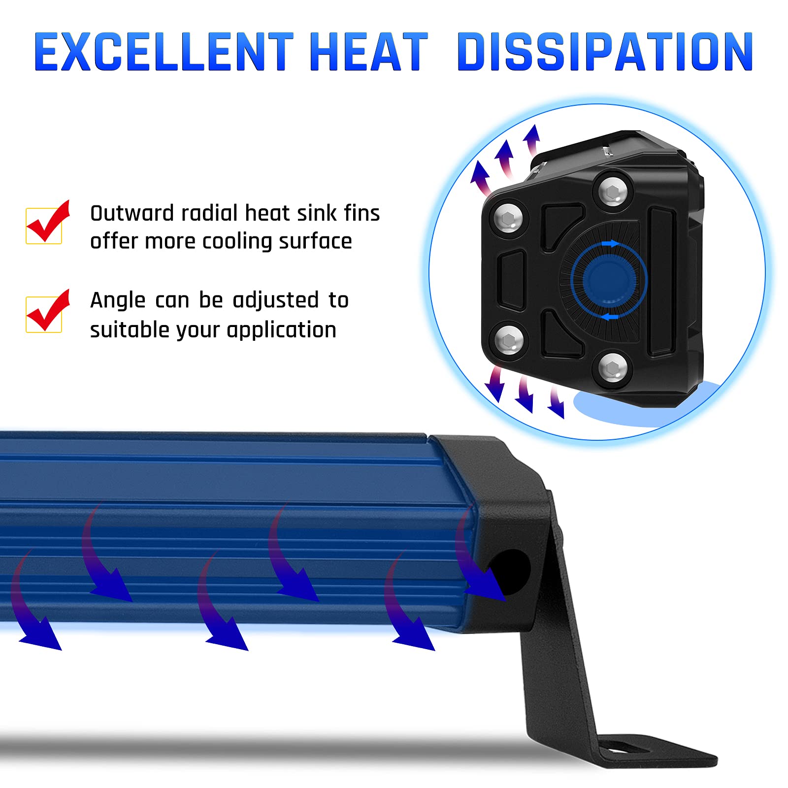 42 Inch LED Light Bar - 40,000LM Single Row Flood Spot Combo Beam for Offroad, Work, Driving - Waterproof Fog Light Strip for Pickup, SUV, ATV, UTV, 4x4, Truck (Roof/Bumper Mount) - Perfect for Night Off-Roading, Work Sites & Marine Use