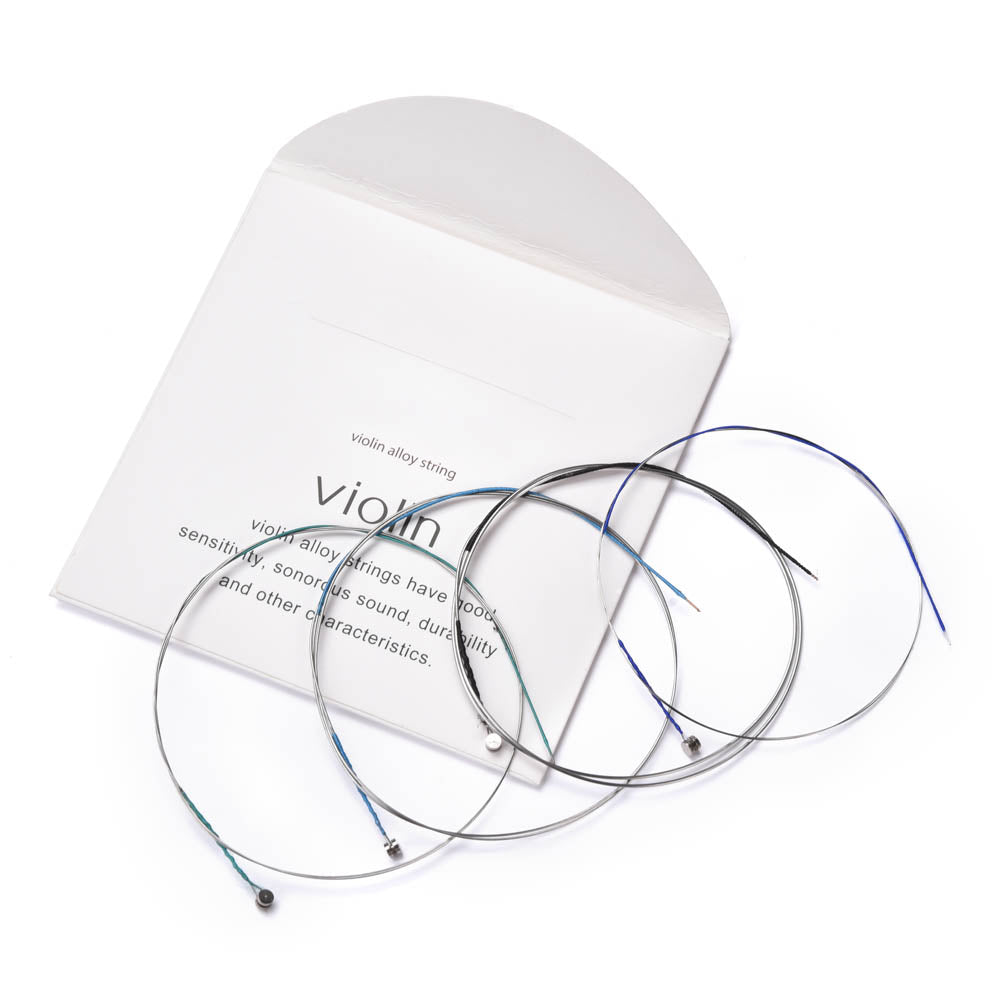 Premium Violin Bridge & Ball End Strings Set (GDAE) - Professional Quality for Classical & Folk Music Performance, Practice & Studio Recording