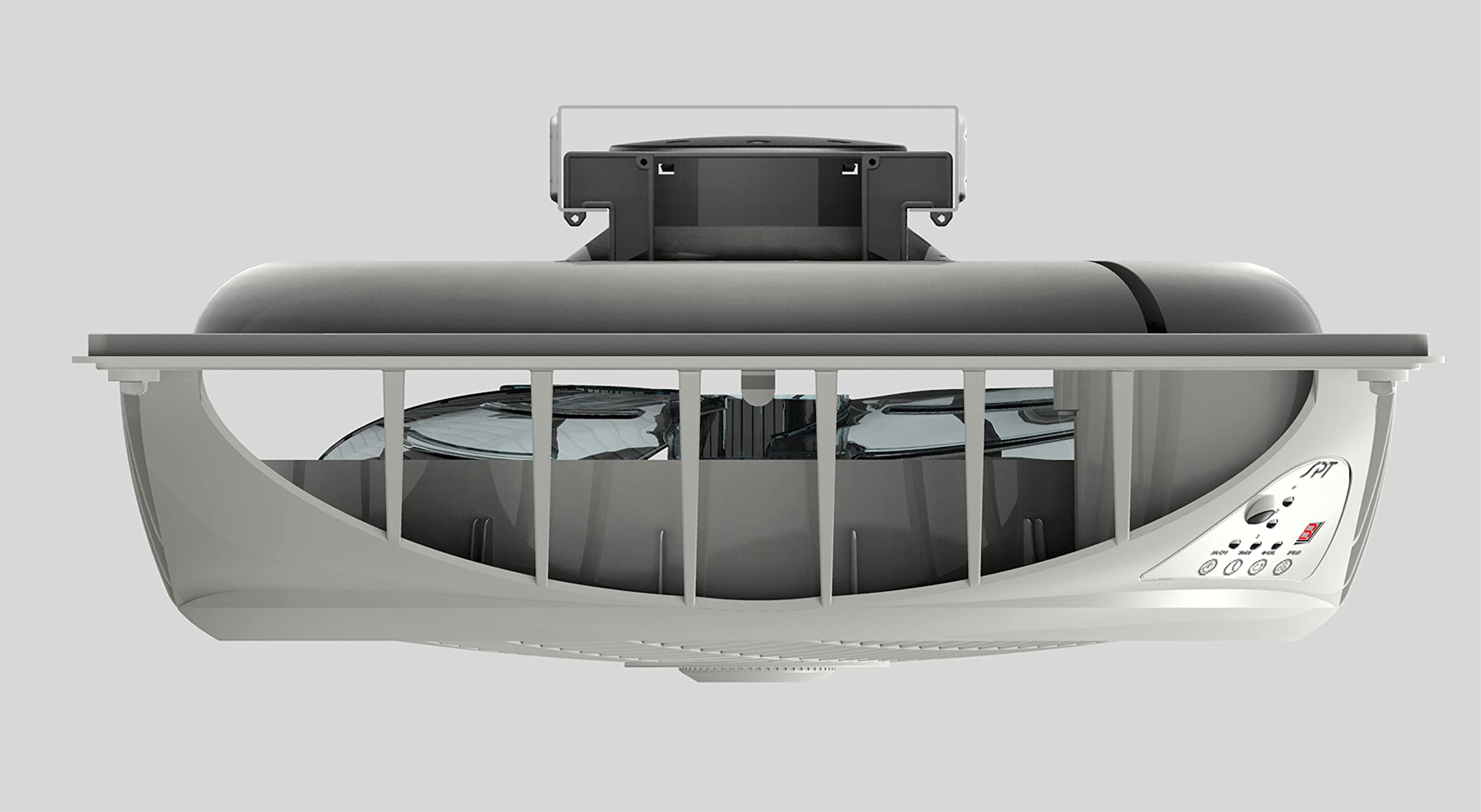 SPT SF-1691CB: 16 Inch White DC Motor Drop Ceiling Fan with Remote Control - Perfect for Bedrooms, Kitchens, and Small Spaces