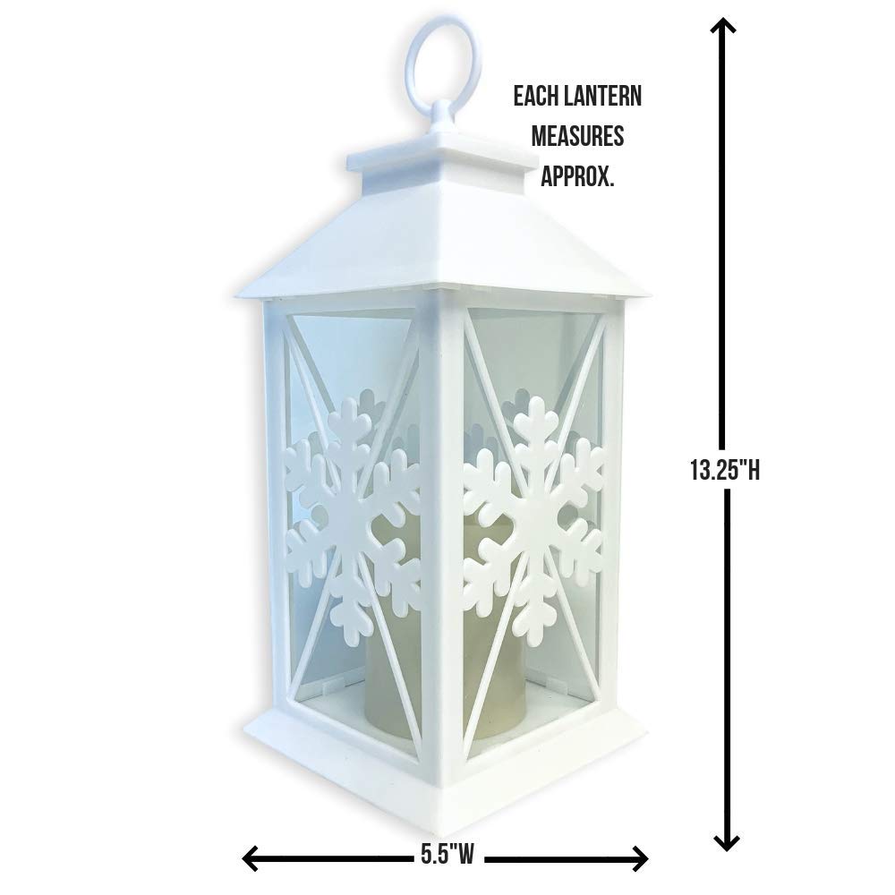 Snowflake LED Lanterns Set of 2 - 13