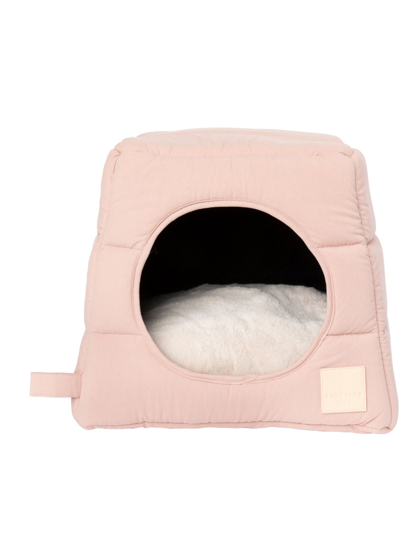 Fuzzyard Life Cat Cubby Soft Blush Pet Bed - Cozy & Washable Cat Cave for Indoor Kittens - Perfect for Napping, Lounging & Playtime in Home or Office