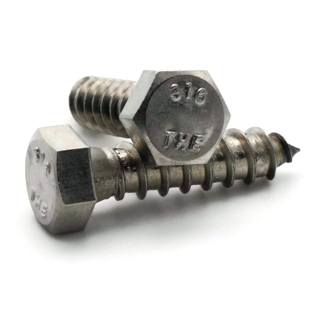 316 Stainless Steel Hex Head Lag Screws Bolts 1/4