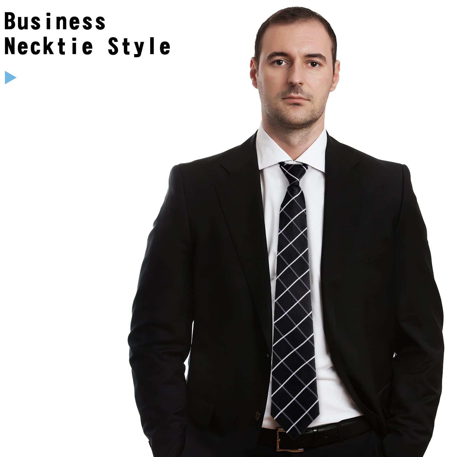 Geyoga 8-Piece Adjustable Pre-Tied Clip-On Necktie Set for Men - Perfect for Business, Weddings & Formal Events