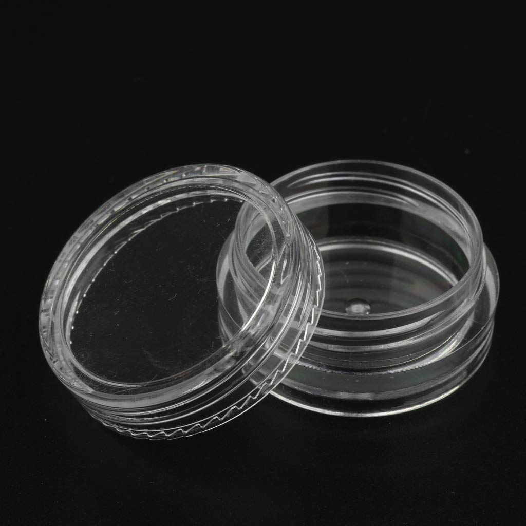 50pcs Reusable Plastic Storage Jars with Lids - 3g Small Containers for Nail Art, Jewelry Organizer & DIY Crafts | Perfect for Salon, Home Organization & Travel Accessories