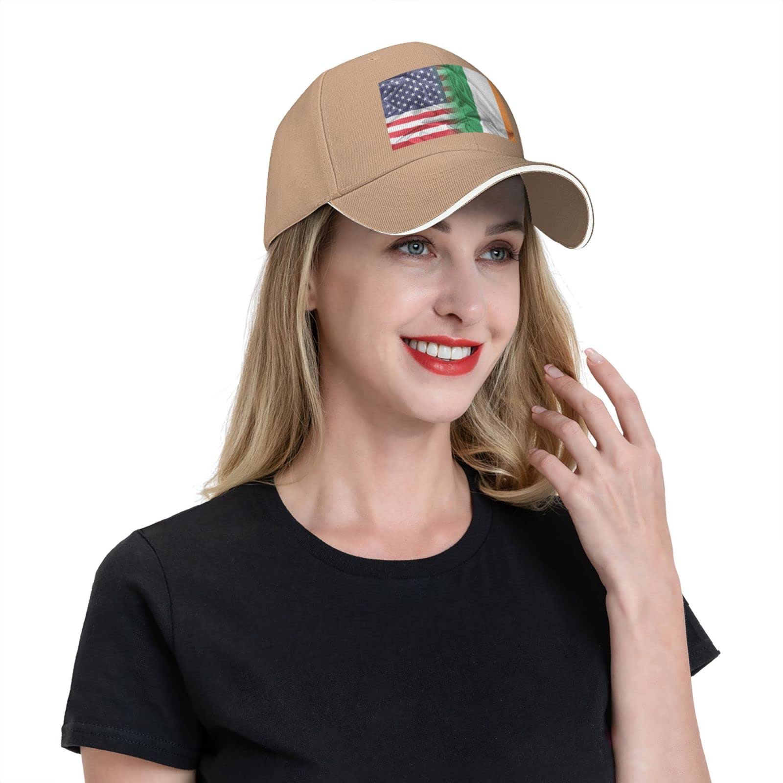 USA & Ireland Flag Baseball Golf Cap - Adjustable Trucker Hat for Outdoor Sports, Casual Wear & Patriotic Events - Custom Design Available