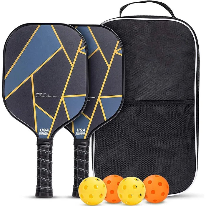 Premium Lightning Pickleball Paddle Set - USAPA Approved, Graphite & Polymer Core - Lightweight & Durable for Competitive Play - Perfect for Indoor/Outdoor Courts, Tournaments & Recreational Games
