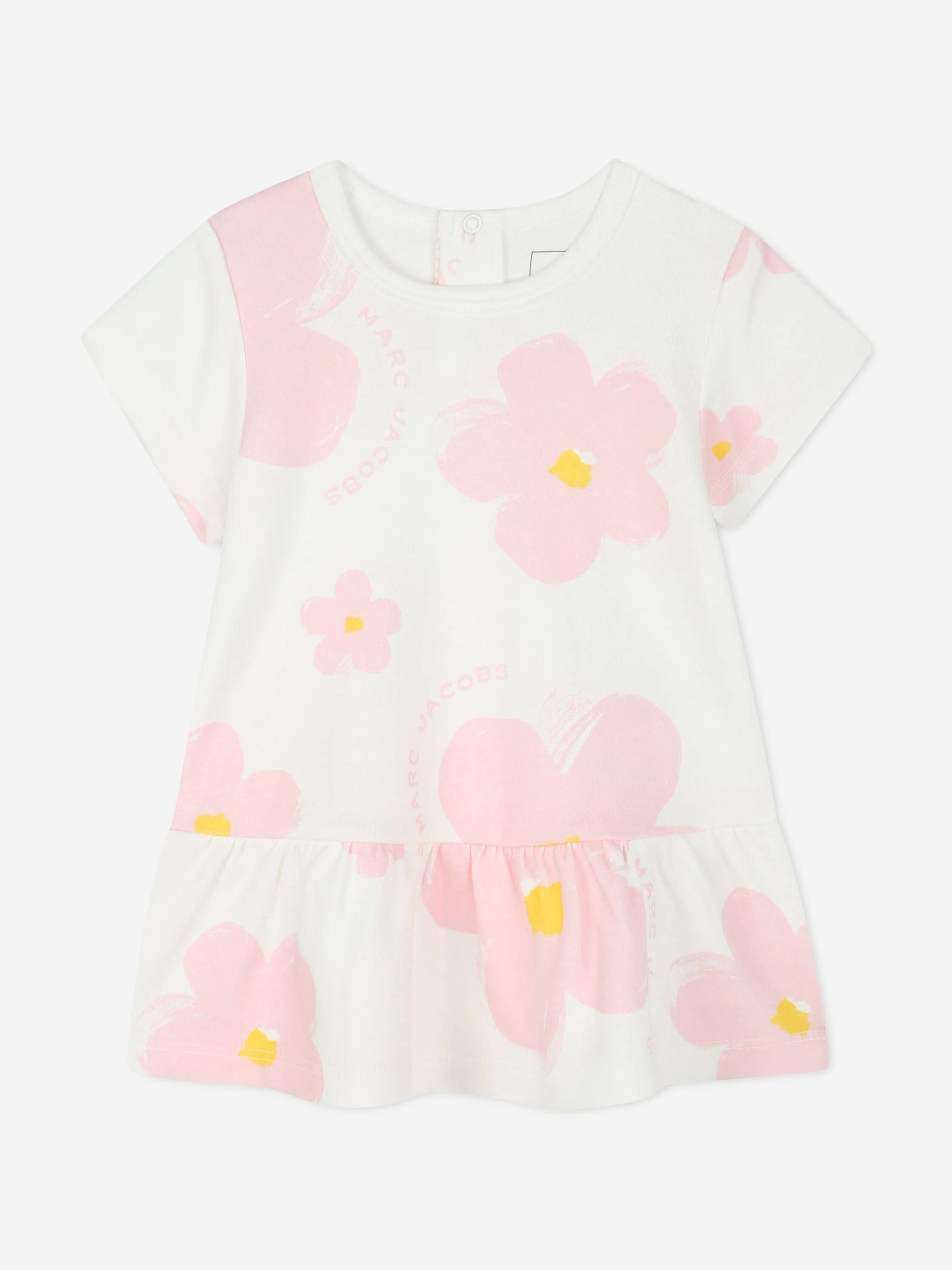 Adorable Ivory Baby Girls Daisy Print Dress - Perfect for Spring Outings & Photo Shoots