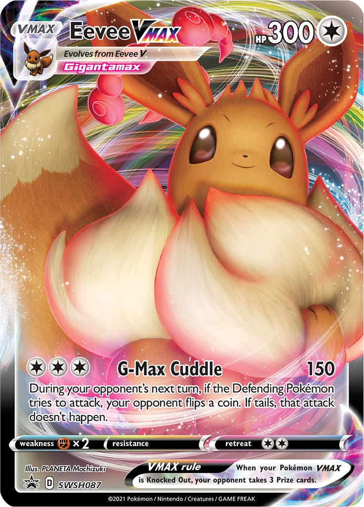 Eevee VMAX Pokemon Card SWSH087 - Ultra Rare Collectible for Trading Card Game (TCG) Battles & Pokemon Card Collections