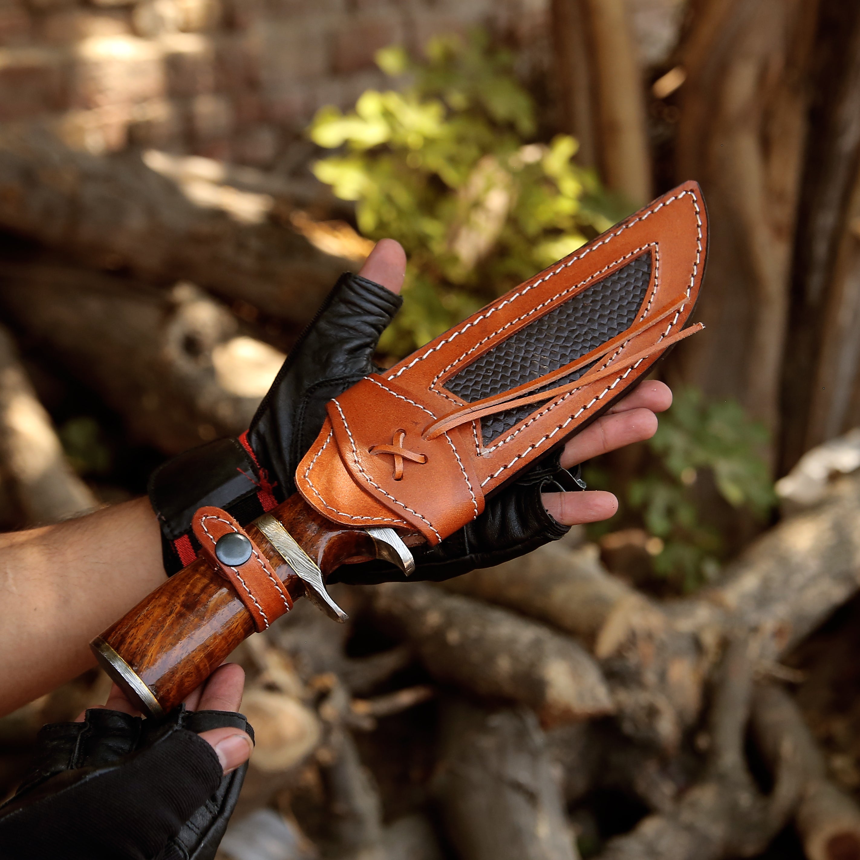 Premium Damascus Steel Bowie Knife - 9